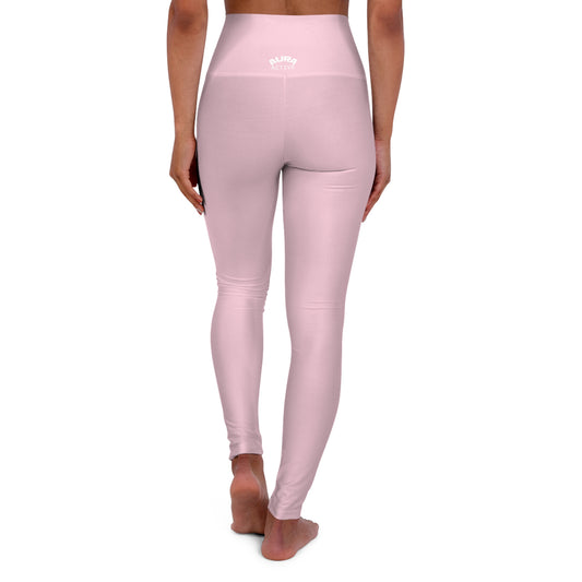 High Waisted Yoga Leggings - PINK AURA