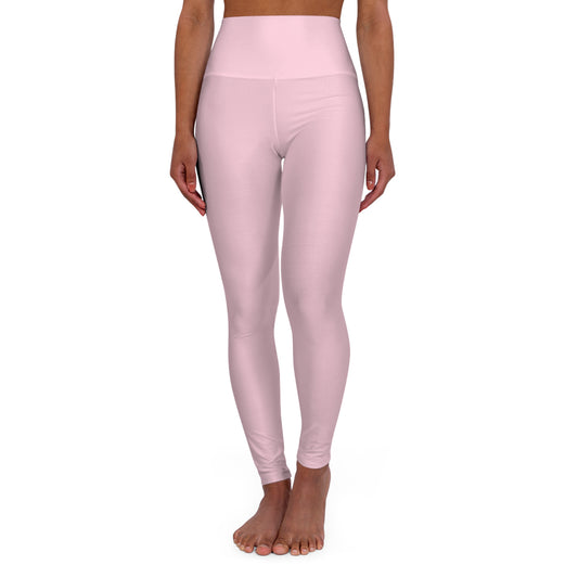 High Waisted Yoga Leggings - PINK AURA